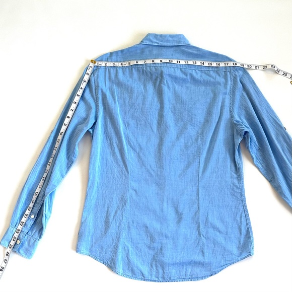 JOHN VARVATOS LIGHTWEIGHT LONG ROLL-TAB SLEEVE ZIP-POCKET BUTTON UP SHIRT SzM - Picture 13 of 13